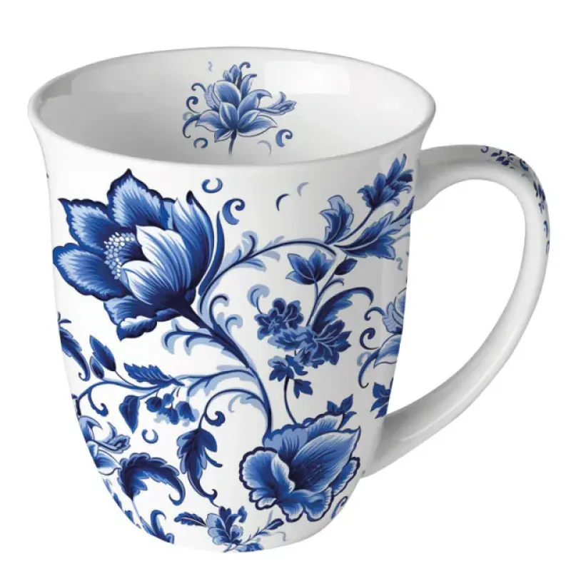 Delft blue florals mok